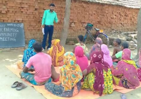 Training in organic sack farming.